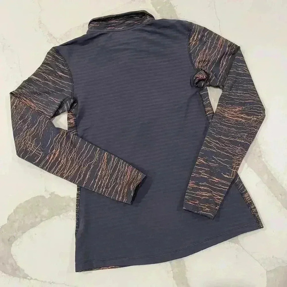 Nike Pro DriFit HalfZip Pullover Activewear Top BlueCopper Womens Large TightFit - Picture 6 of 6